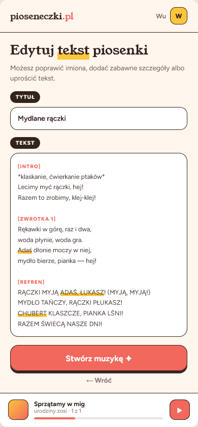 Krok 4 — Sprawdź tekst
